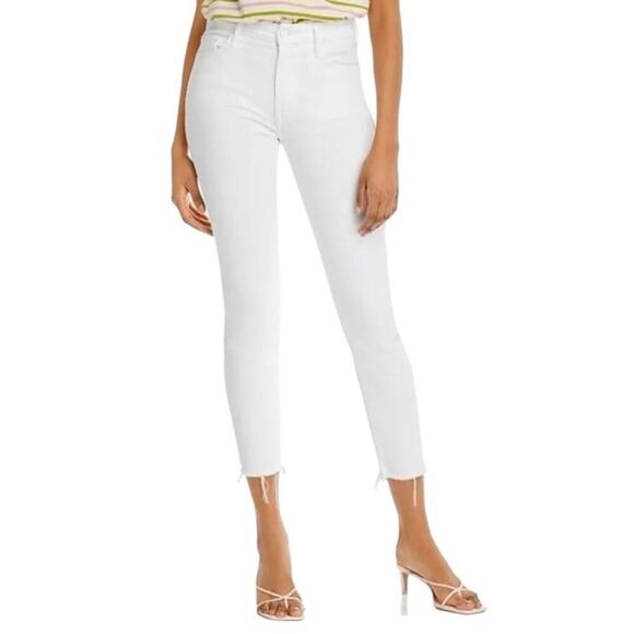 Mother Jeans 25 High Waisted Looker Ankle Fray White Fairest Of Them All Skinny - Picture 3 of 16